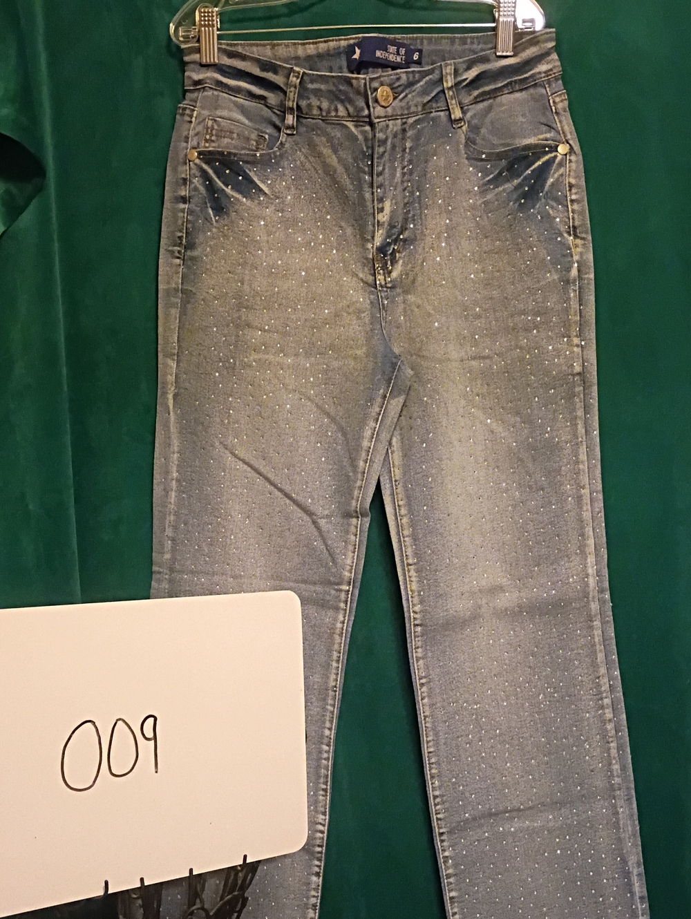 Light Blue Embellished Women's Jeans